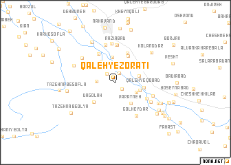 map of Qal‘eh-ye Z̄oratī