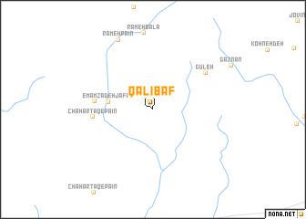 map of Qālī Bāf