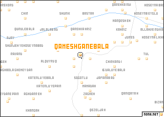 map of Qameshgān-e Bālā