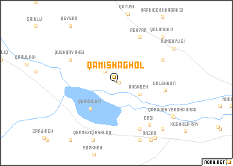 map of Qamīsh Āghol