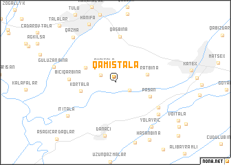 map of Qamıştala