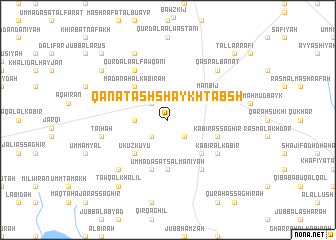 map of Qanāt ash Shaykh Ţabsh