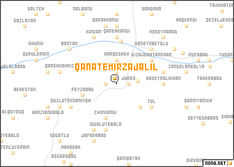 map of Qanāt-e Mīrzā Jalīl