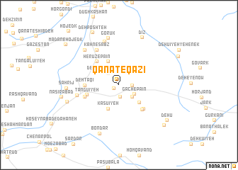 map of Qanāt-e Qāẕī