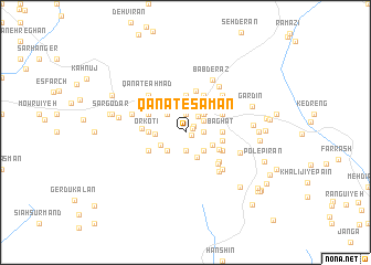 map of Qanāt-e Sāmān