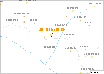 map of Qanāt-e Sorkh