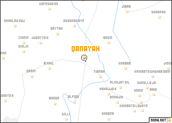 map of Qanāyah