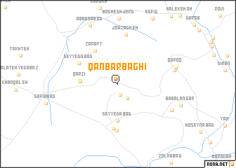 map of Qanbar Bāghī