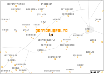 map of Qānyārūq-e ‘Olyā