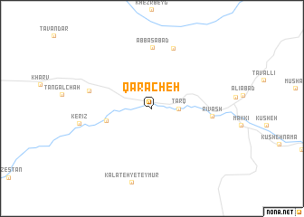 map of Qarācheh