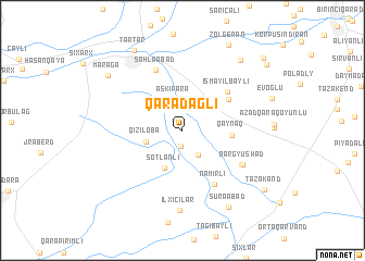 map of Qaradağlı