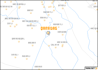 map of Qaradağ