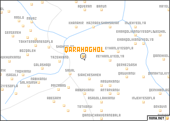 map of Qarah Āghol