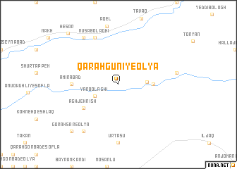 map of Qarah Gūnī-ye ‘Olyā