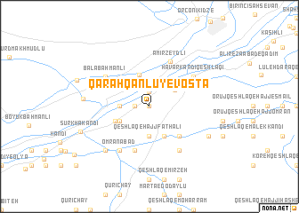 map of Qarah Qānlū-ye Vosţá