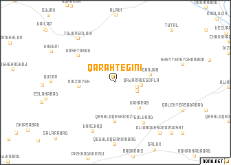 map of Qarah Tegīnī