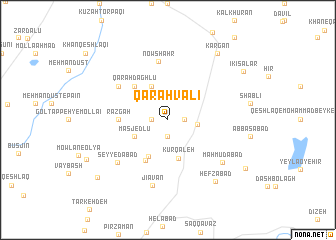 map of Qarahvalī