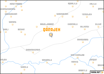 map of Qarājeh