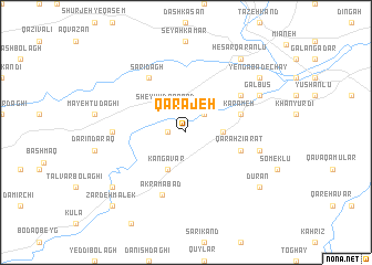 map of Qarājeh