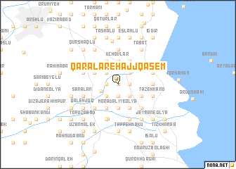 map of Qarālar-e Ḩājjqāsem