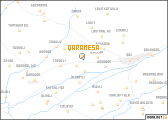 map of Qarameşǝ