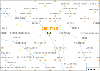 map of Qarāyen