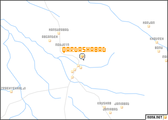 map of Qārdāshābād
