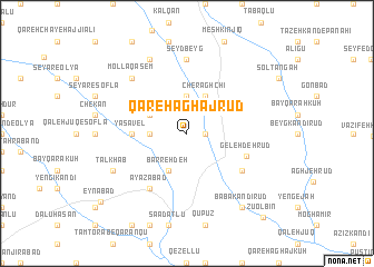 map of Qareh Āghāj Rūd