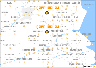 map of Qareh Āghāj
