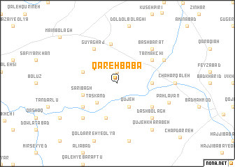 map of Qareh Bābā