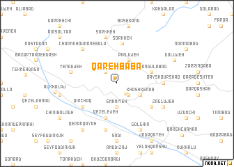 map of Qareh Bābā