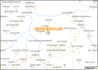 map of Qareh Bāghlār