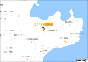 map of Qareh Bāgh