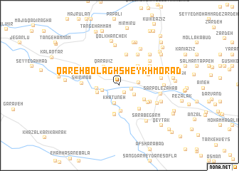 map of Qareh Bolāgh Sheykh Morād