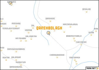 map of Qareh Bolāgh