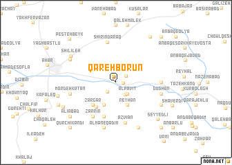 map of Qareh Borūn