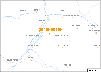 map of Qareh Būţeh