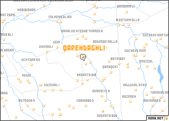 map of Qareh Dāghlī