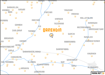 map of Qareh Dīn