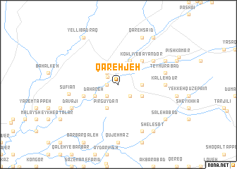 map of Qarehjeh