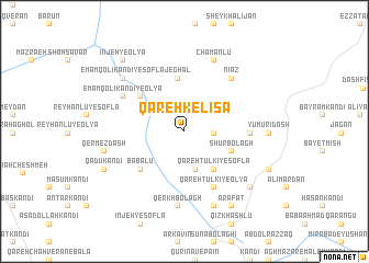 map of Qareh Kelīsā