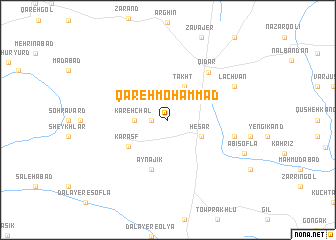 map of Qareh Moḩammad