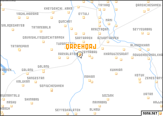 map of Qareh Qāj