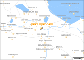 map of Qareh Qaşşāb