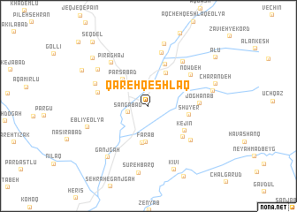 map of Qareh Qeshlāq