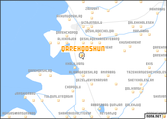 map of Qareh Qoshūn