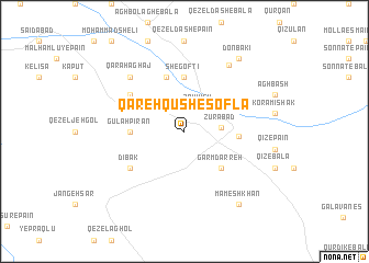 map of Qareh Qūsh-e Soflá