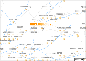 map of Qareh Qūzī-e Yek