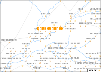 map of Qareh Şaḩneh