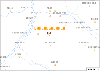 map of Qareh Ūghlānlū